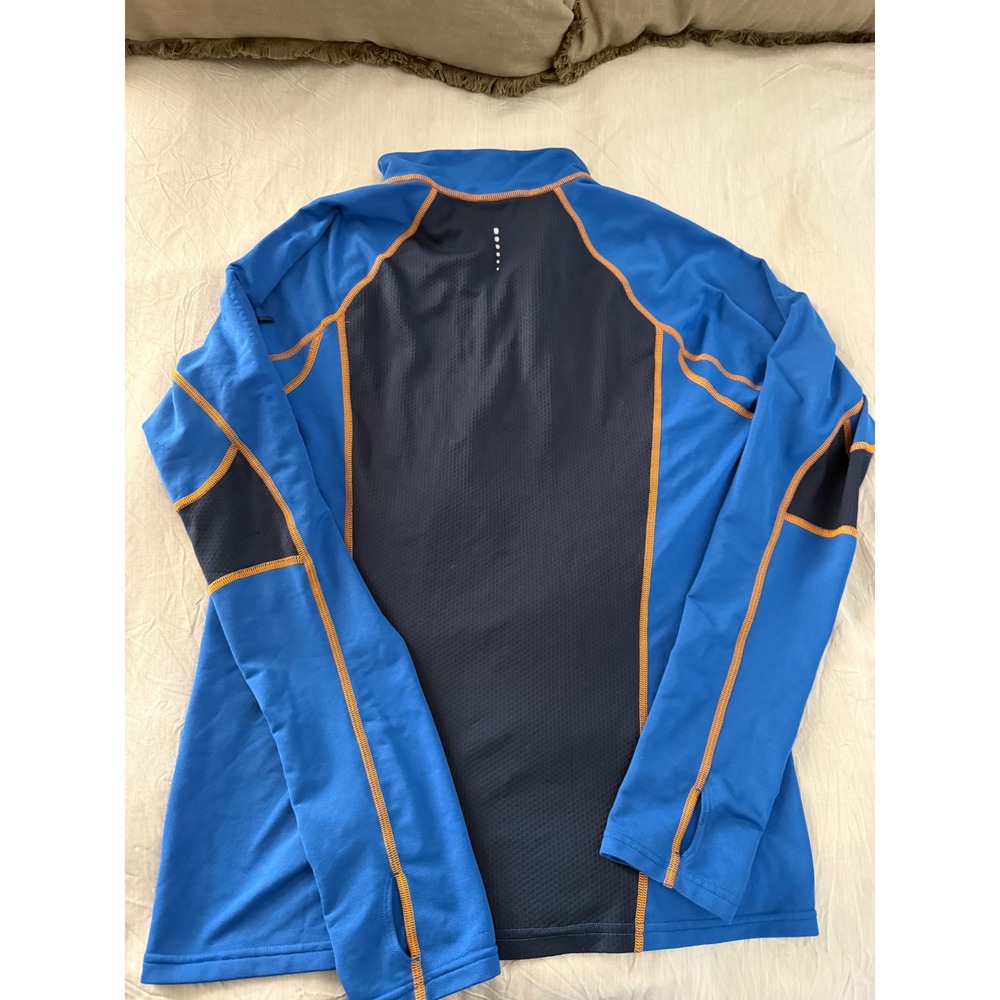 The North Face Mens Pullover Jacket Lightweight Blue Orange‎ Trim S/P Small - Picture 4 of 5